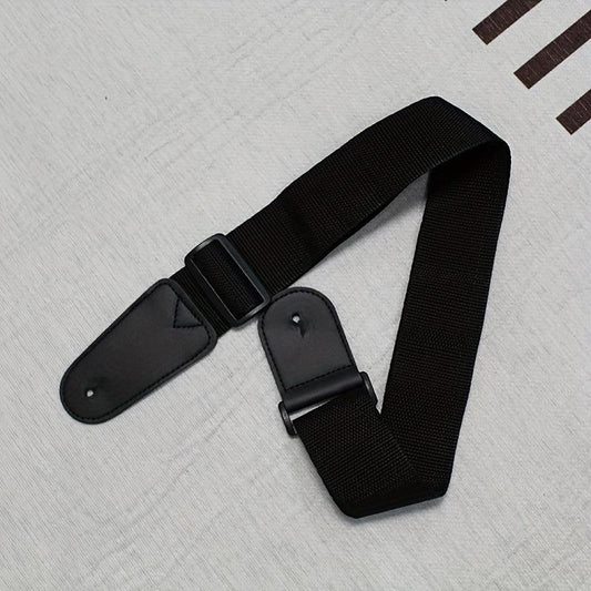 Guitar Strap PU Leather & Canvas Webbing Wear Resistant Adjustable Range