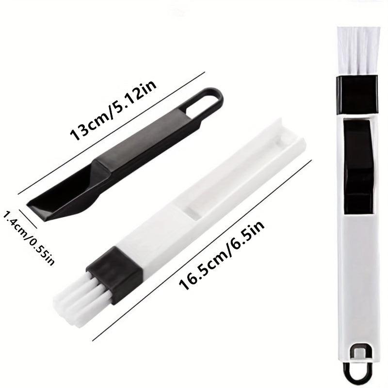 2-in-1 Window Groove & Keyboard Cleaning Brush with Dustpan