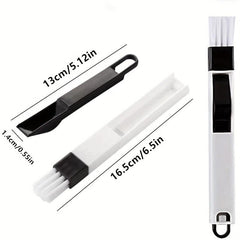 2-in-1 Window Groove & Keyboard Cleaning Brush with Dustpan