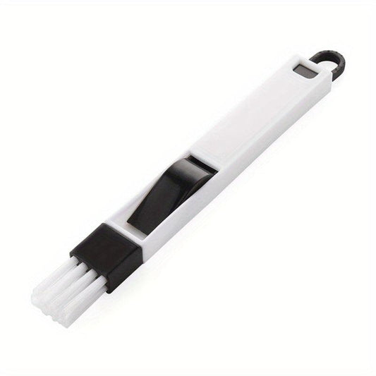 2-in-1 Window Groove & Keyboard Cleaning Brush with Dustpan