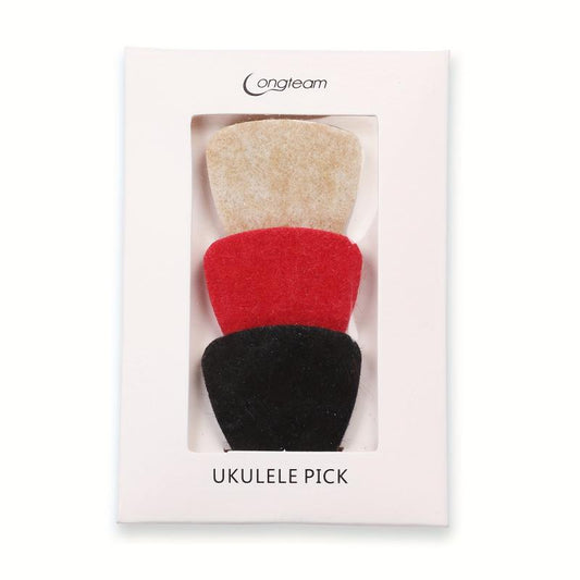 3pcs Wool Felt Ukulele Picks Soft Picks Accessories