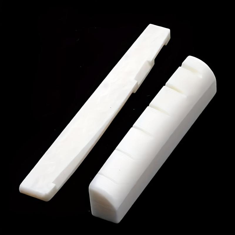 Universal Bone Bridge Saddle & Upper Lower Bone Set for Acoustic Guitar
