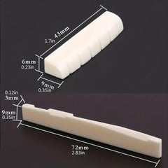 Universal Bone Bridge Saddle & Upper Lower Bone Set for Acoustic Guitar