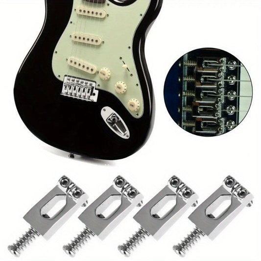 6pcs Guitar Tremolo Saddles Long Life Wear Resistant Guitar Bridge Saddle