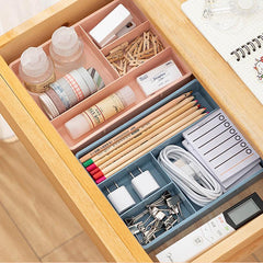 Desk Drawer Organizer Sundries Storage Box Cosmetics Makeup Home Office Divider
