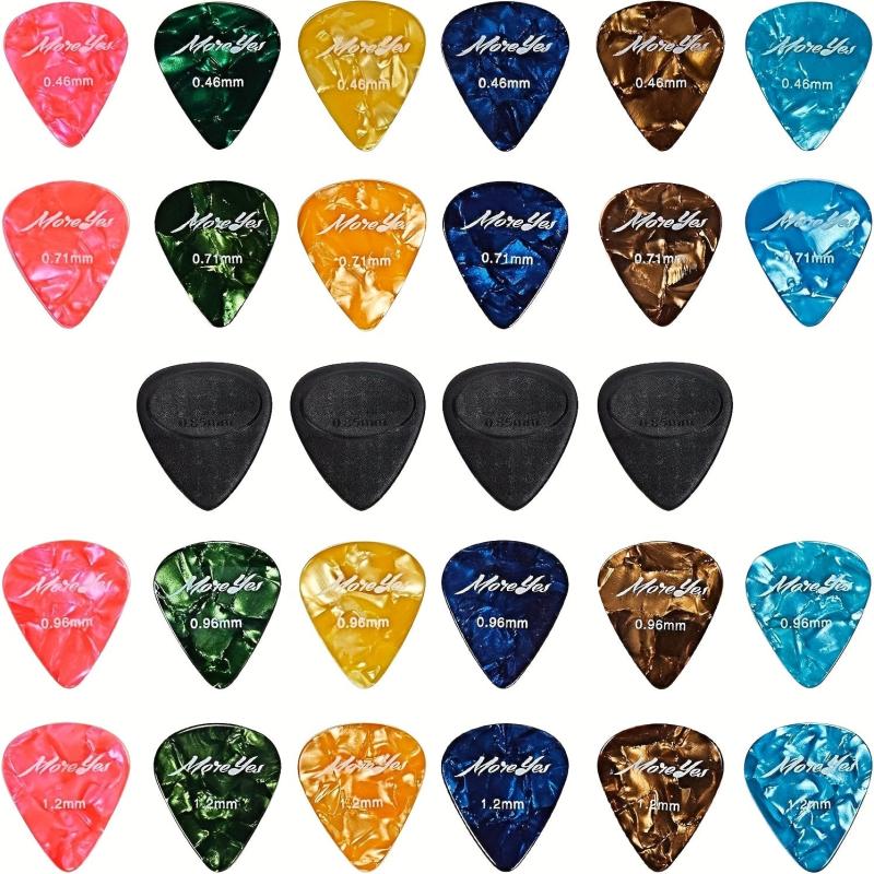 28pcs Guitar Pick Tuner Pick Thickness 1 2 0 96 0 71 0 46mm