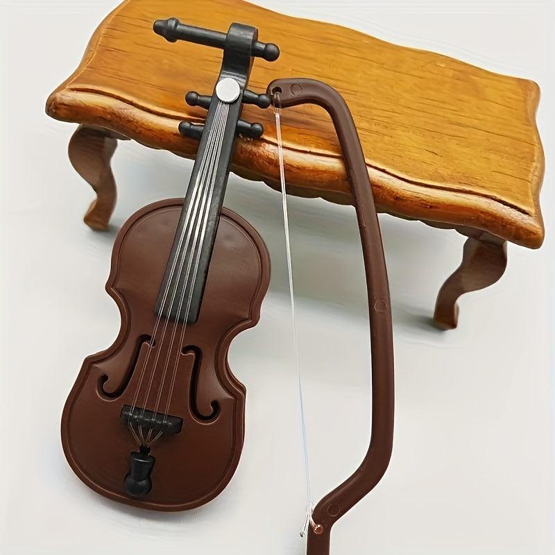 Mini Violin Props for Dollhouse Model Home Decoration