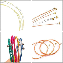 Durable 010-047 Acoustic Guitar Strings Set with 3-in-1 Tool Kit