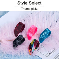 Set of 10 Durable Guitar Finger Picks for Guitar and Bass