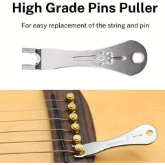 Big Deer 6-Piece Brass Bridge Pin Covers and Pullers Set