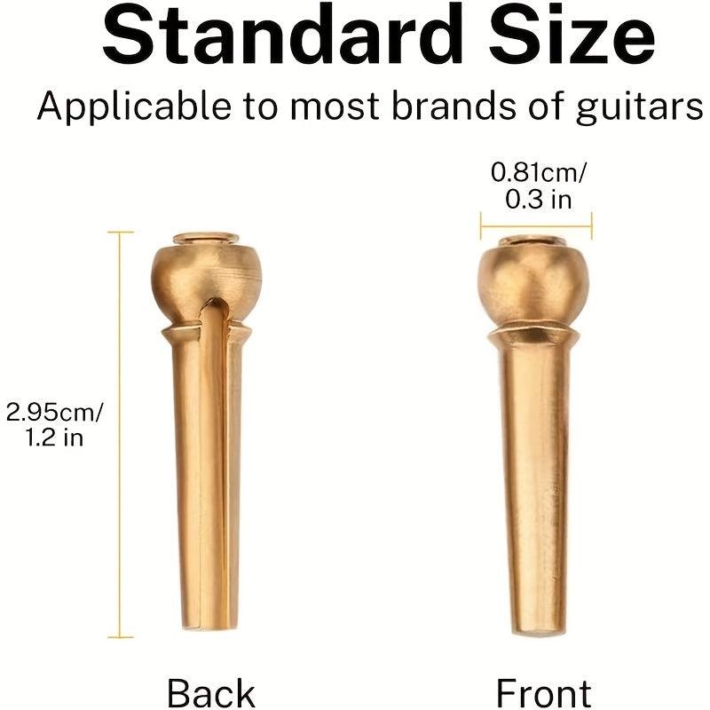Big Deer 6-Piece Brass Bridge Pin Covers and Pullers Set