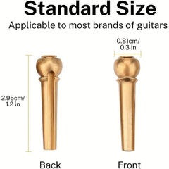 Big Deer 6-Piece Brass Bridge Pin Covers and Pullers Set