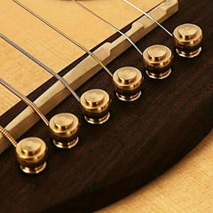 Big Deer 6-Piece Brass Bridge Pin Covers and Pullers Set