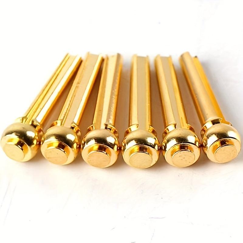 Big Deer 6-Piece Brass Bridge Pin Covers and Pullers Set