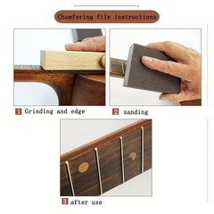 Guitar Repair Tool Grid Chamfering File for Fret Smoothing