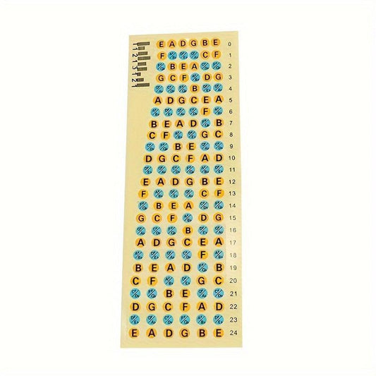 Guitar Fingerboard Note Map Sticker for Beginner's Guide to Finger Placement