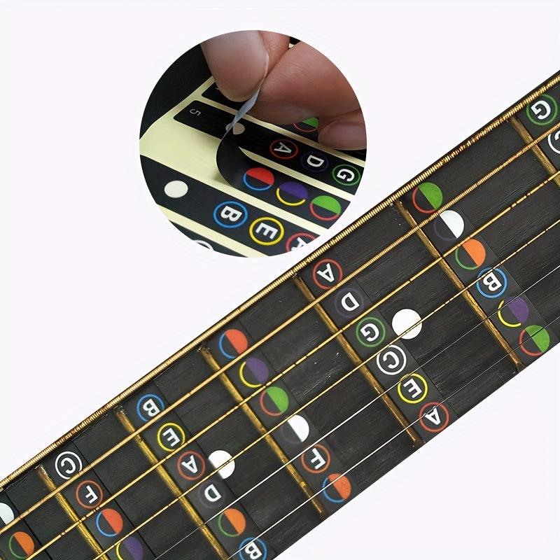 Guitar Fretboard Notes Map Labels Sticker For Guitarra