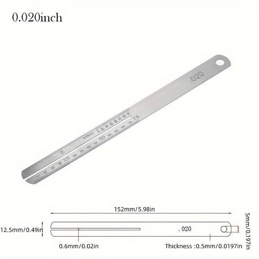 2pcs Guitar Fret Measuring Mount Ruler Fingerboard Steel Plate