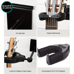 SWIFF U2 B Gravity Self Locking Guitar Hanger Metal Groove Plate