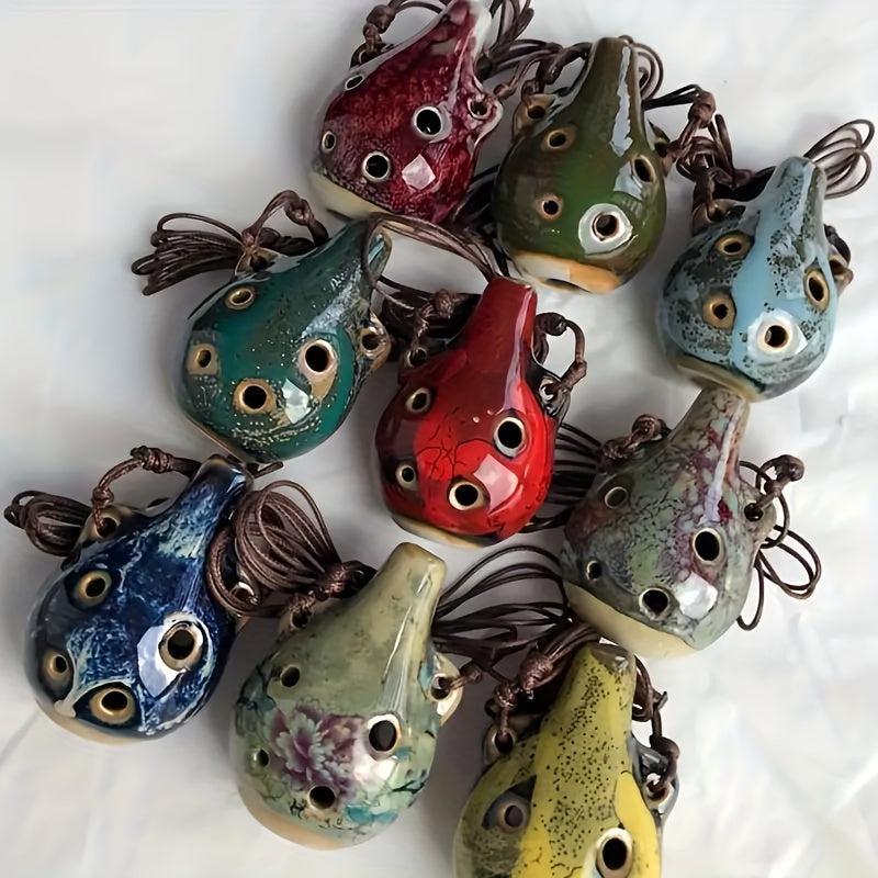 2Pcs Pottery Six Holes Musical Instruments