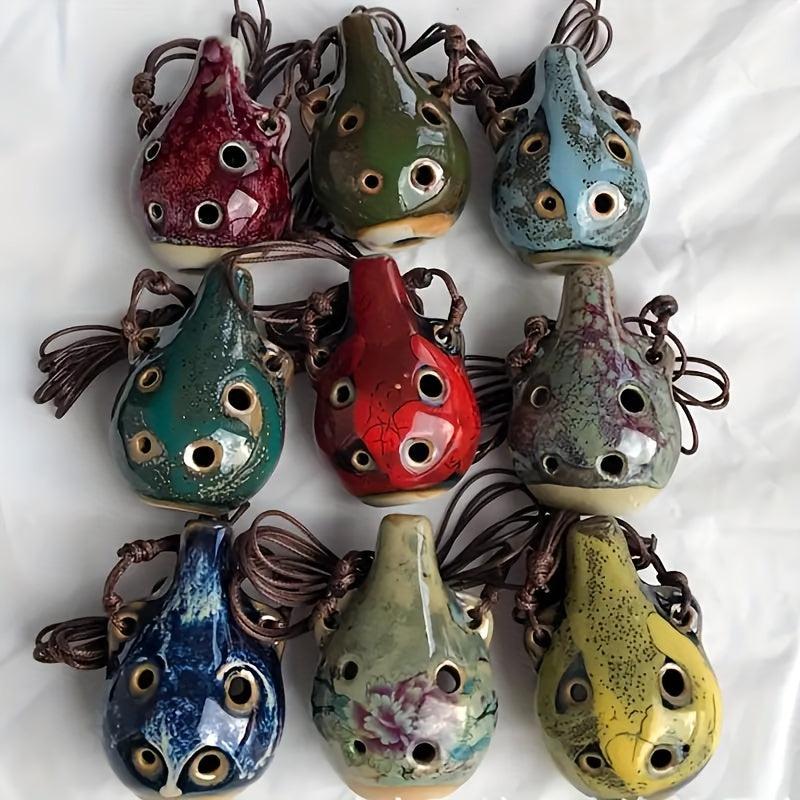 2Pcs Pottery Six Holes Musical Instruments