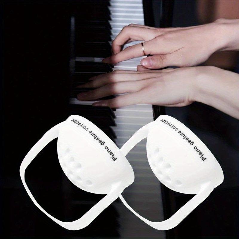 2pcs Tremolo Wearable Piano Hand Corrector Silicone Piano Hand Orthotic Device
