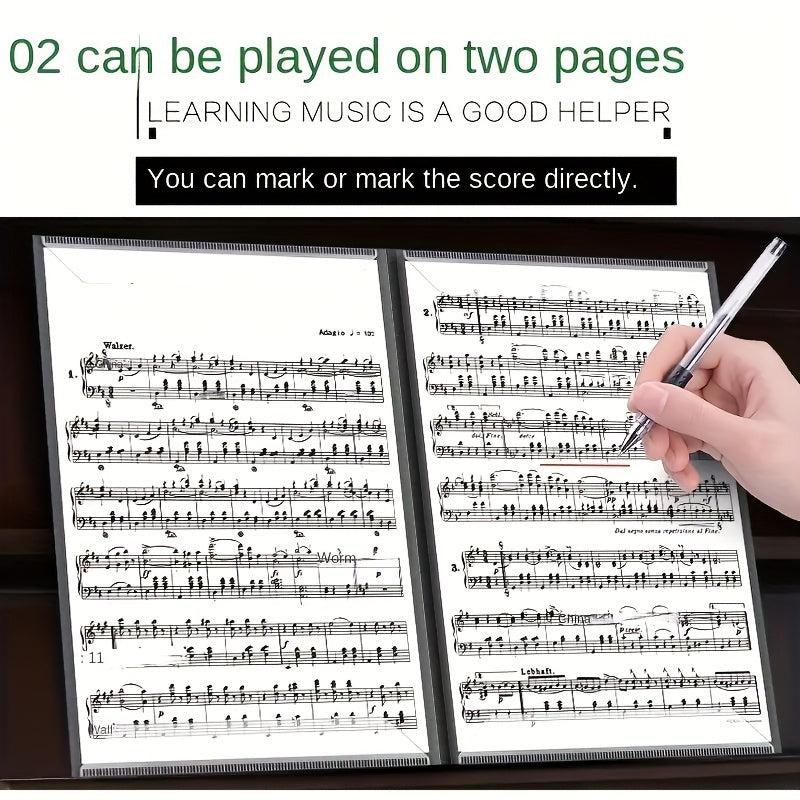 Piano Music Sheet Clip A4 Size Trifold Durable Lightweight