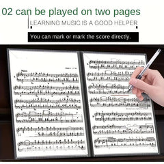 Piano Music Sheet Clip A4 Size Trifold Durable Lightweight