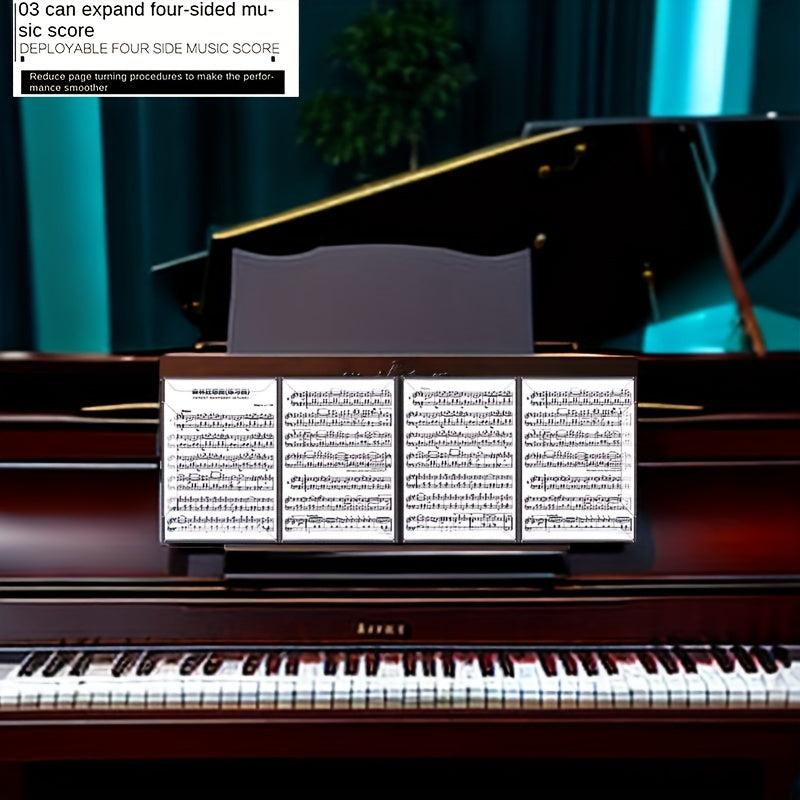 Piano Music Sheet Clip A4 Size Trifold Durable Lightweight