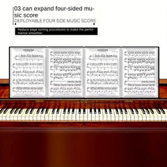 Piano Music Sheet Clip A4 Size Trifold Durable Lightweight