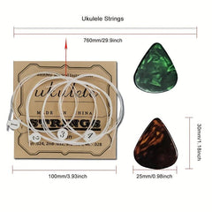 Ukulele Strings Set, Random Colors, 21/23/26 inch Pianos