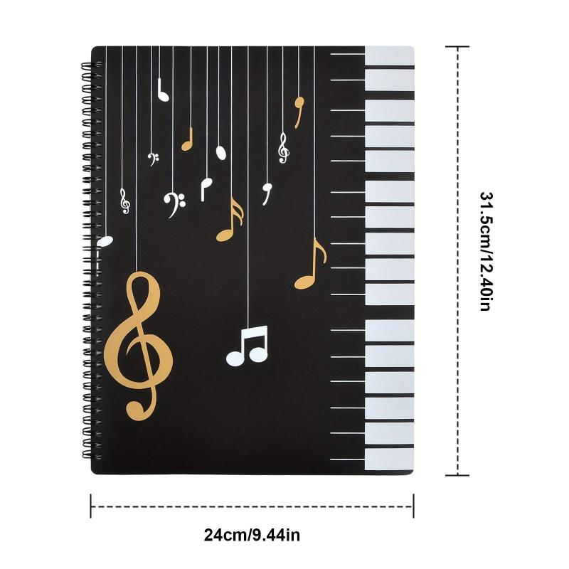 Waterproof A4 Music Folder, 60 Sleeves, Double Sided, Piano Music Holder, Gift
