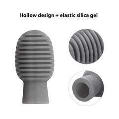 4pcs Drum Mute Silicone Drumstick Tips Quiet Practice Accessories Orange & Grey
