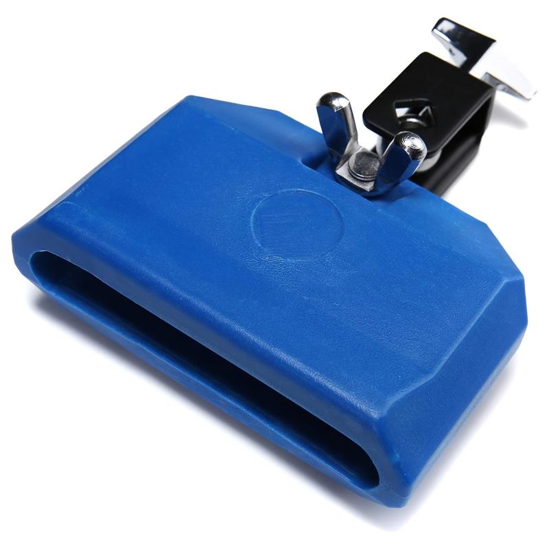 Red Plastic Percussion Block and Cowbell Drum Instrument