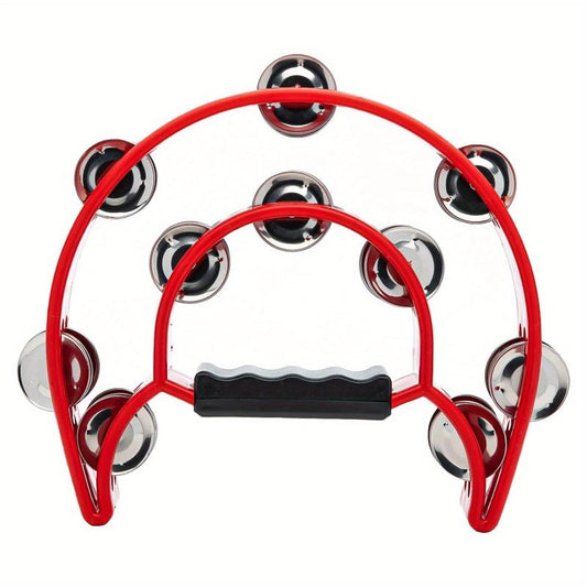 Double Row Flower Bell Drum Tambourine for Adults Bands & Musicians