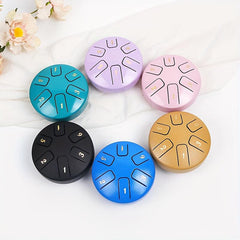 8 Inch Steel Tongue Drum 6 Notes with Mallets and Music Book