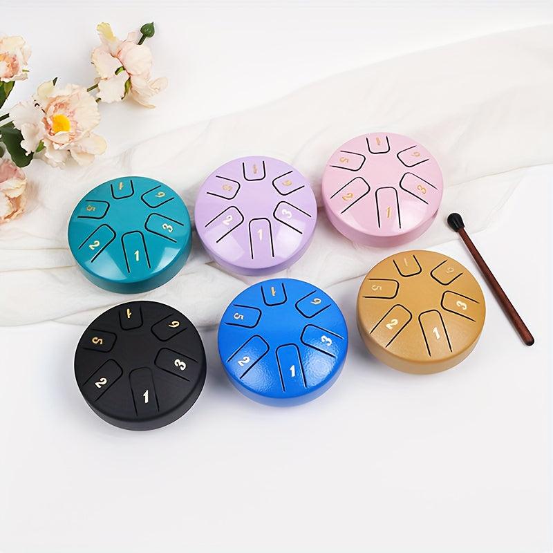 8 Inch Steel Tongue Drum 6 Notes with Mallets and Music Book
