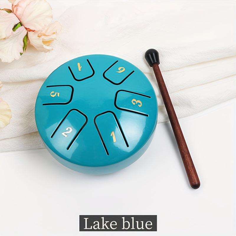 8 Inch Steel Tongue Drum 6 Notes with Mallets and Music Book