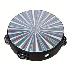 Reflective Tambourine Hand Held Drum Double Row Jingles 15-32 cm