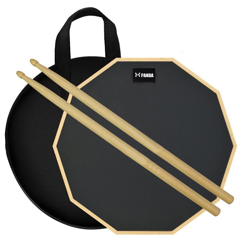 Panda 12 inch Double Sided Silent Drum Practice Pad Set