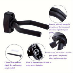 2 Guitar Wall Mount Hanger Holder Stand Display