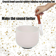 Crystal Bowl Percussion Stick Rubber Mallet for Sound Bowl