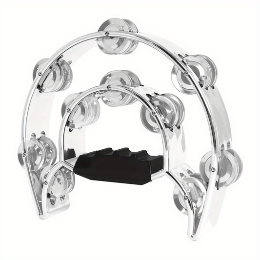 Adults Hand Tambourine Musical Instrument Metal Bells on ABS Tambourine