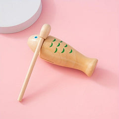 Fish Shaped Guiro Instrument Latin Percussion Wooden Fish Tool