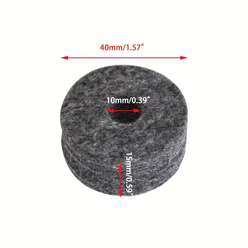 10pcs Drum Cymbal Felts 15mm Thickness for Drum Set Accessories