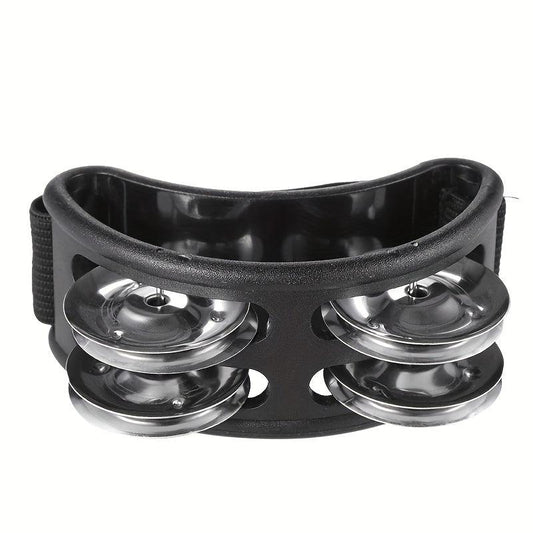 Foot Tambourine Percussion Instrument with Metal Jingle Bell
