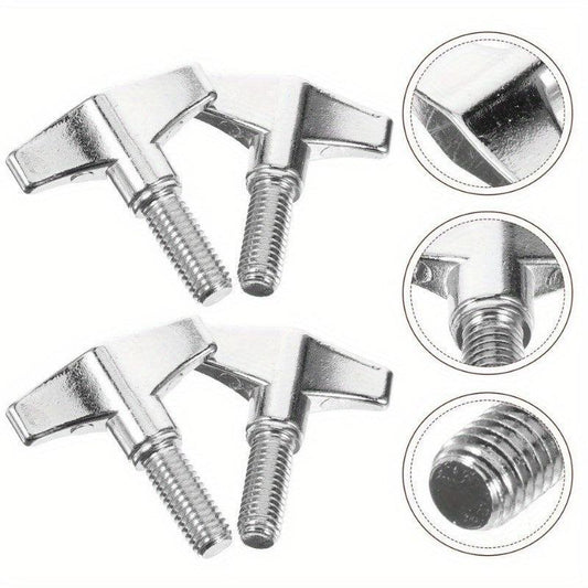 4 Pcs Metal Brackets Drum Accessories Instrument Nuts Cymbal Stand Wing Screw