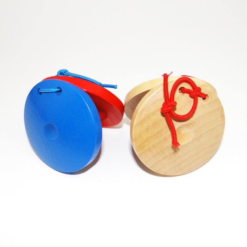 Wooden Castanets for Kids and Adults - Orff Music Education Percussion Ensemble