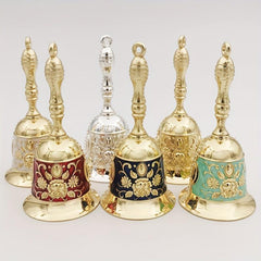 Hand Crafted Carved Bells Retro Colored Copper Bells