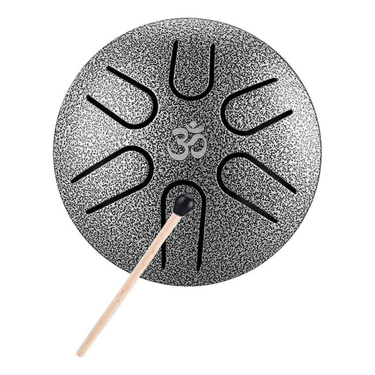 Mini Steel Tongue Drum 6 Notes Mallets & Music Book Camping Yoga Meditation